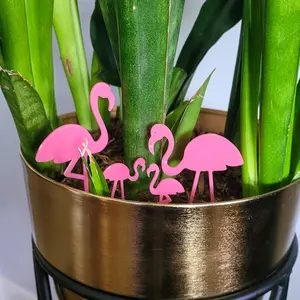 Flamingo Pair Indoor Plant Accessories - Stake Decoration