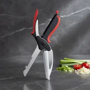 6-in-1 Kitchen Food Scissors with Cutting Board | Stainless Steel Multipurpose Cutter, Bottle Opener,Safety Lock | Kitchen Gadget for Meat, Vegetables, Fruit & Cheese