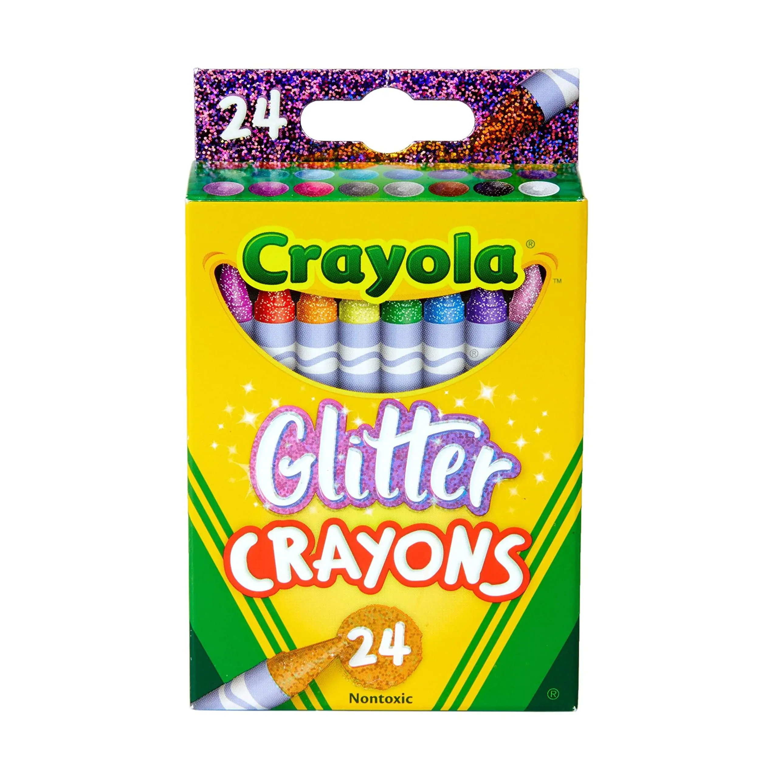 Crayola Glitter Crayons for Kids - 24 Vibrant Colors for Drawing
