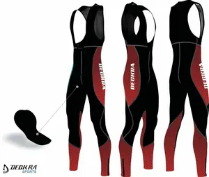 Deckra Mens Cycling Bib Pants Tight Padded Roubaix Thermal Winter Bike Tights