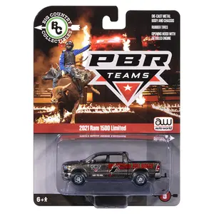 Auto World 2021 Dodge Ram Limited Edition ” Professional Bull Riders”, Big Country Collection, 1:64 Scale, Diecast Model Car