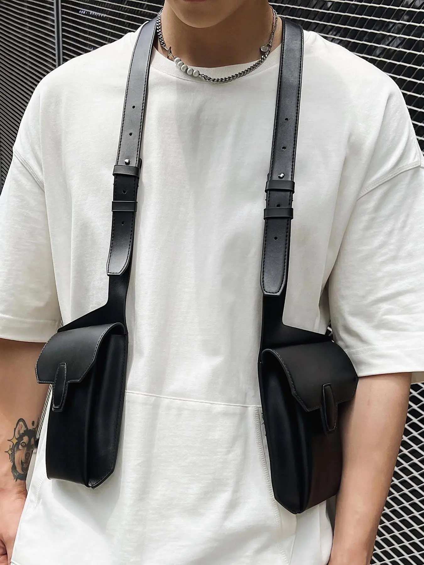 Street fashion trend leisure shoulder bag, niche shoulder strap personalized versatile tooling wind carry-on bag, Diablo  simple detachable shoulder bag, suitable for daily commuting, shopping and travel, Adjustable Crossbody Bag