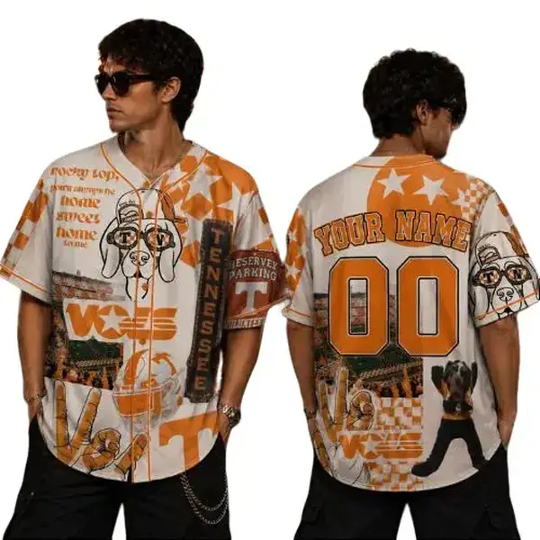 Women's Tennessee Game Day Jersey, Orange Football Fan Crop Top, Custom Name Back, Tailgate Outfit, College Sports Apparel