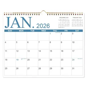 Calendar 2026 12 Monthly Wall Calendar 2026 from January 2026 to December 2026, Calendars, 14.5'' x 11.5'', Holiday Marked, Premium Paper for Organizing