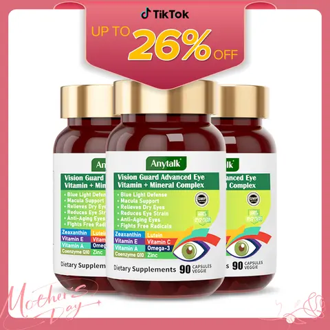 Anytalk-Eye Area Vitamins Supplement,Eye Protection, Contains Zeaxanthin and Lutein | Non-GMO | 90 CAPSULESVEGGIE Dietary Edible Dietary Edible