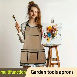 Includes shipping cost. New waterproof gardening apron with multiple pockets—mechanic/technician workwear for garden tools storage.
