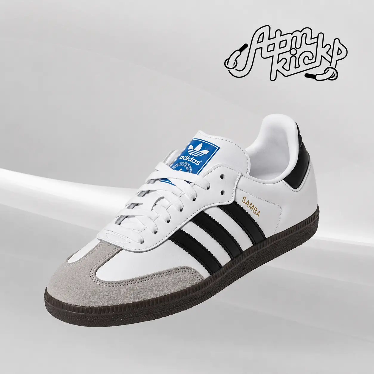 Adidas Samba OG Cloud White Core Black (GS) IE3675 Authentic Shoes Footwear Sneaker Trainer Comfortable Walking Fashion Trending Gift Training Athletic