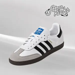 Adidas Samba OG Cloud White Core Black (GS) IE3675 Authentic Shoes Footwear Sneaker Trainer Comfortable Walking Fashion Trending Gift Training Athletic