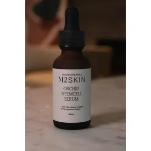 Orchid Stemcell Serum - Plant Based Skin Rejuvenator for Radiant & Hyaluronic Skin - Daily Evening Rejuvenating Skincare Hyaluronic Acid Plankton extract   Orchid extract