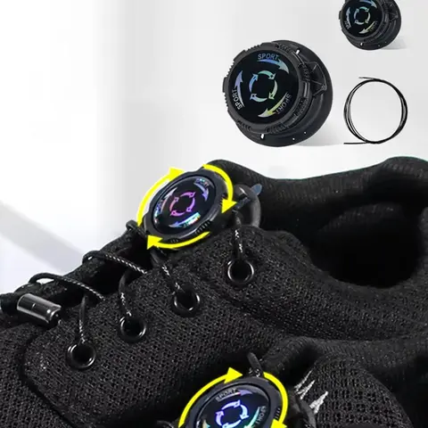 Universal Rotating Shoe Laces with Lazy No-tie Shoelaces Buckle, Secure Lace Up, Shoes Accessories for Men & Women, Shoes Accessories for Running, Jogging, Walking, Footwear Lace, Sports Shoelaces, Laces for Sneakers