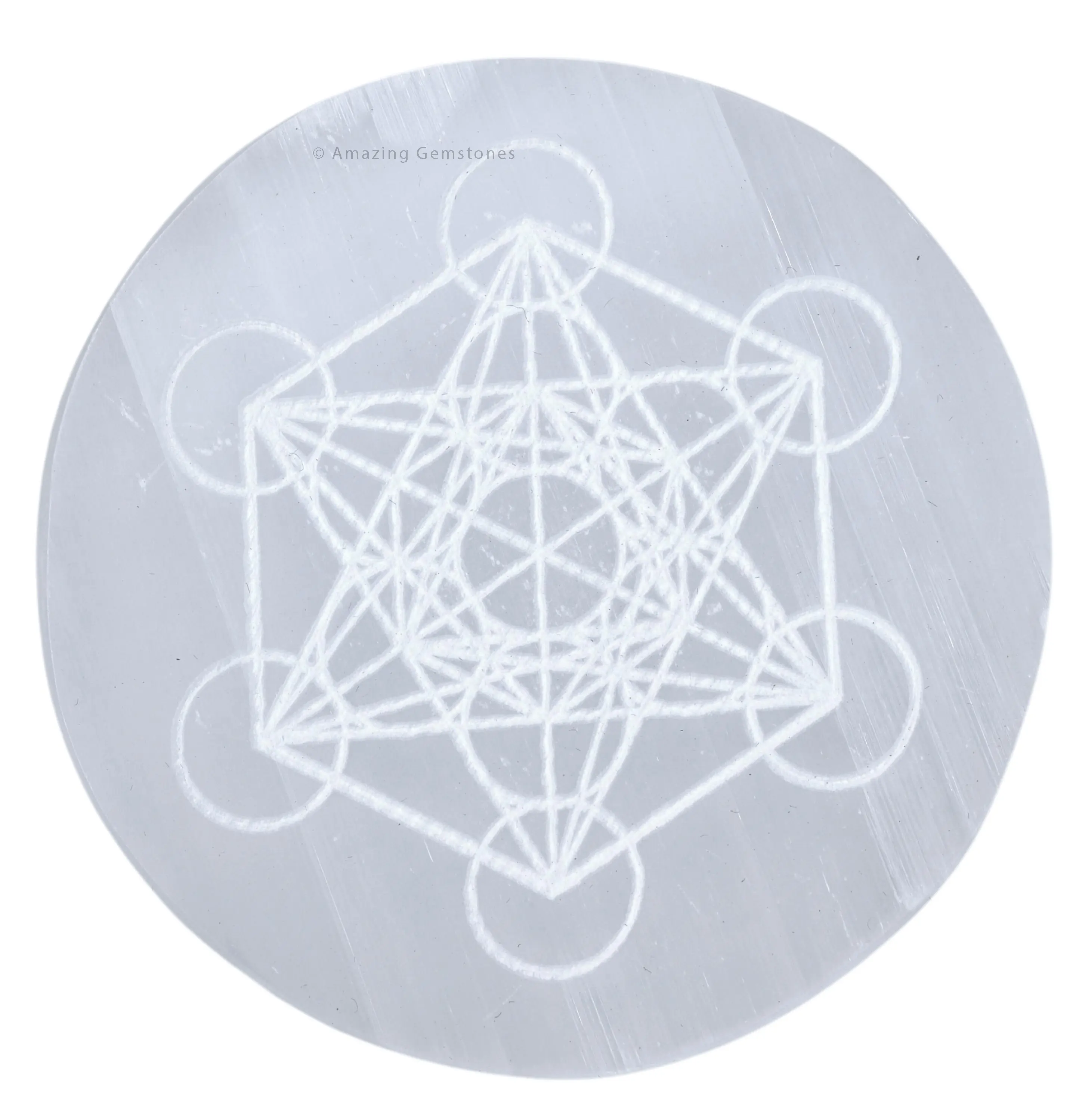 Selenite Crystal Charging Plate For Crystals And Healing Stones, Selenite Crystal Plate Coaster For Home Office Table Decor