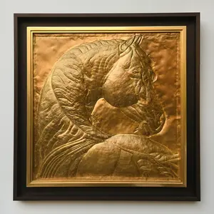 Handcrafted Brass Horse Wall Art Panel - Metal Wildlife Silhouette Decor