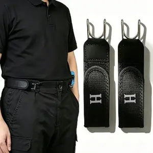 Tactical Metal Hook Elastic Belt (Unisex) – Buckle-Free Invisible Design with Soft Adjustable Sides