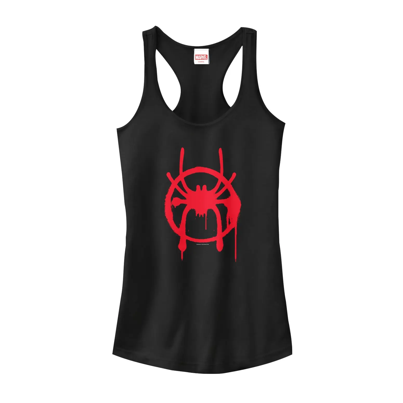 Juniors Womens Marvel Spider-Man: Into the Spider-Verse Symbol Racerback Tank Top