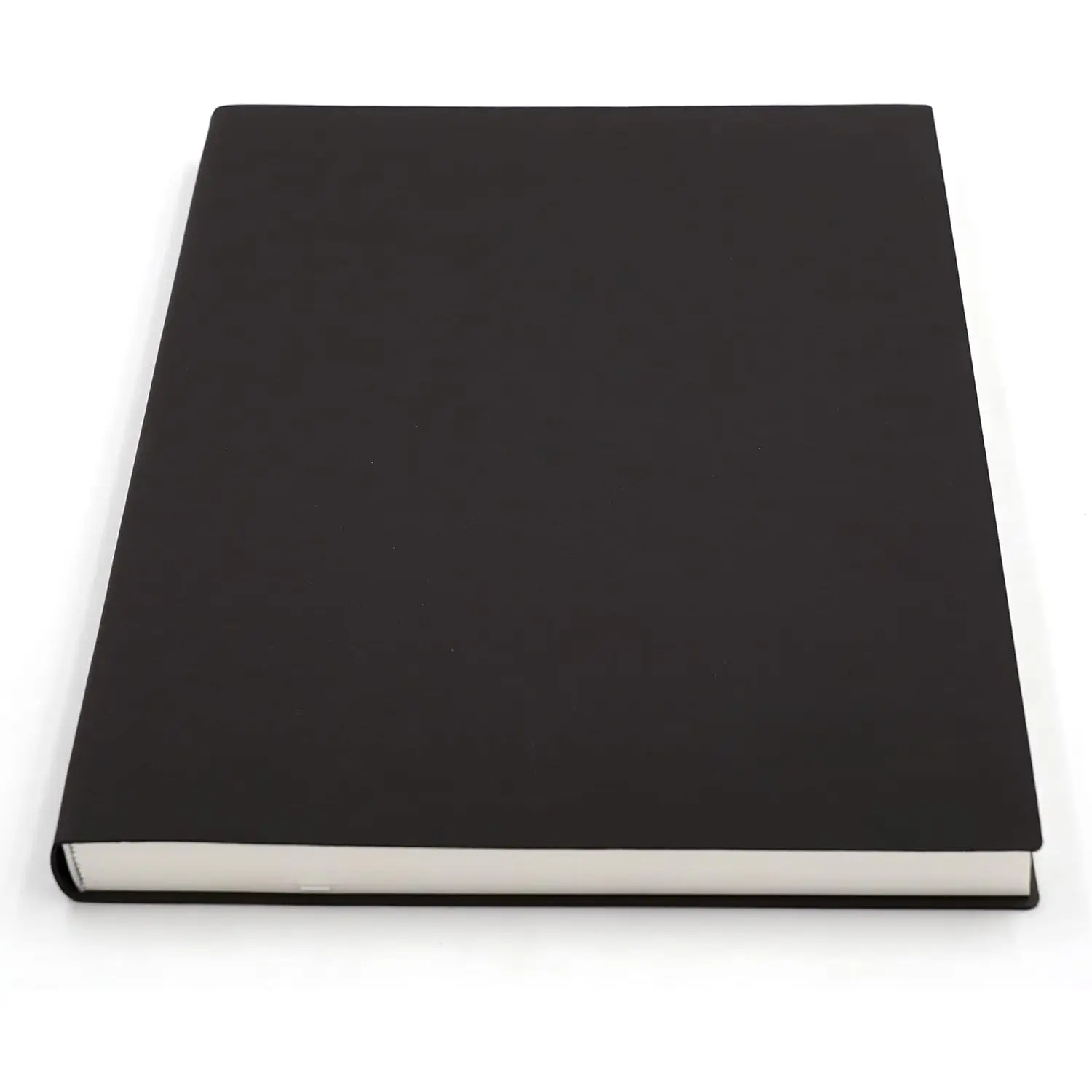 Large Blank Notebook Journal for Writing Drawing, Soft Faux Leather Cover, 100GSM Papers, 320 Pages, A4 8.4x11.4 inches Sketch Book (Black, Plain)