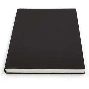 Large Blank Notebook Journal for Writing Drawing, Soft Faux Leather Cover, 100GSM Papers, 320 Pages, A4 8.4x11.4 inches Sketch Book (Black, Plain)