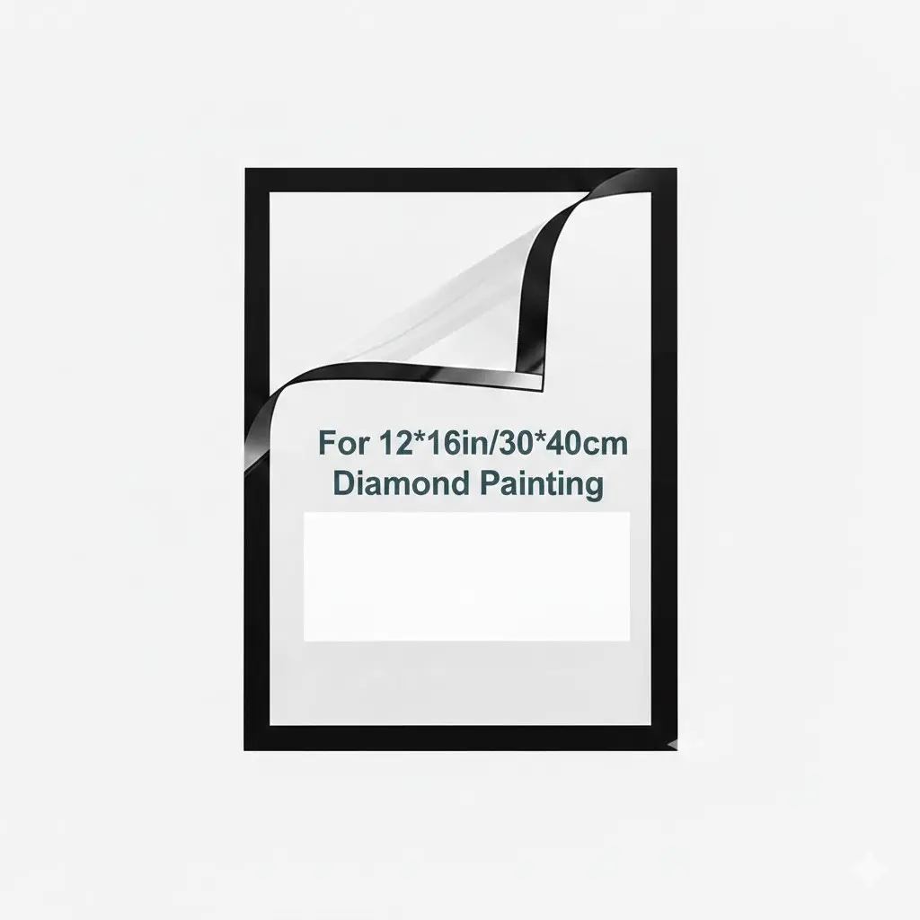 Yitape Magnetic Diamond Painting Frame, Durable Sturdy Frame, Fast Install Self-Adhesive Display Picture Frame, Magnetic Photo Frame, 30x40cm Fits 12x16 Inch Canvas, Strong Adhesion for Windows/gateways