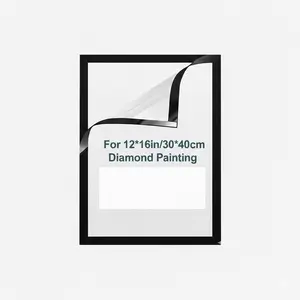 Yitape Magnetic Diamond Painting Frame, Durable Sturdy Frame, Fast Install Self-Adhesive Display Frame, 30x40cm Fits 12x16 Inch Canvas, Strong Adhesion for Windows/gateways