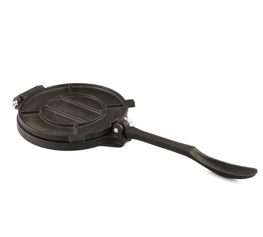 8-Inch (20cm) Heavy-Duty Cast Iron Tortilla Press - Non-Stick Manual Flatbread Maker for Home Use, Tortillas, Roti