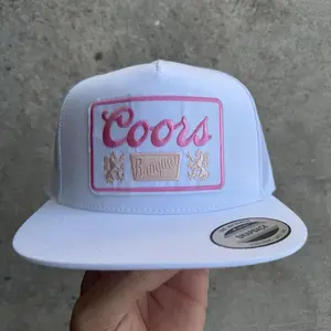 Coors Pink Patch on Embroidered Retro Hat Trucker Hat Many Colors Snapback Hat, Unisex Casual Street Style, Gift Idea For Her Him, Unisex Everyday Wear