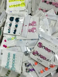 Vera(8771)gc.10 sets of press on nails for toes (unit: mm)