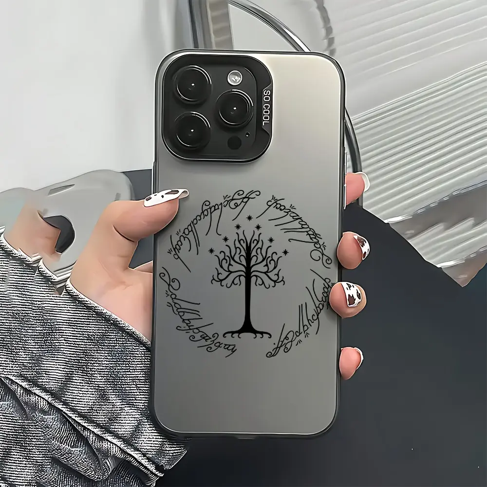 Warner Bros. The Lord of The Rings Shockproof Matte Phone Case - Drop-Resistant Protection for iPhone 17,16E,16,15,14,13,12,11 Mini/Pro/Max,Air,X,XR,XS Max,8,7 Plus - Smartphone,Cellphone,Handheld Devices Accessory