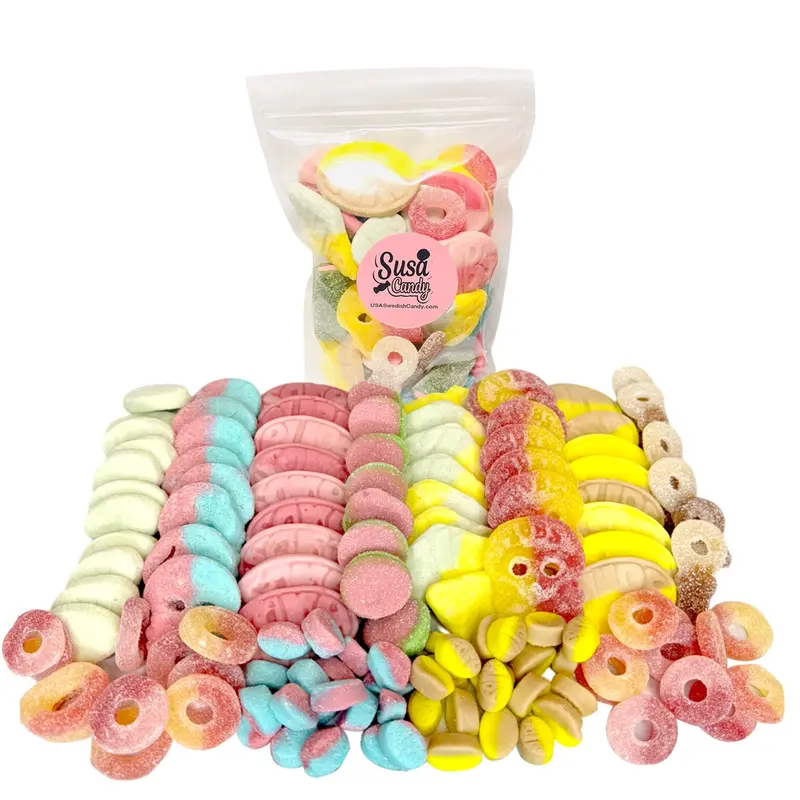Bubs & European Candy Mix Sweet/Sour Gummies Mix 1/2 lb Snack Bonbon - Variety Pack of Sweet and Sour Bonbons