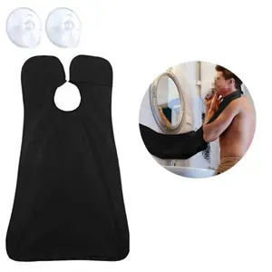Men Beard Shaving Bib – No-Mess Hair Trimming Catcher Grooming Apron Cape Haircare Adjustable Durable Heatless