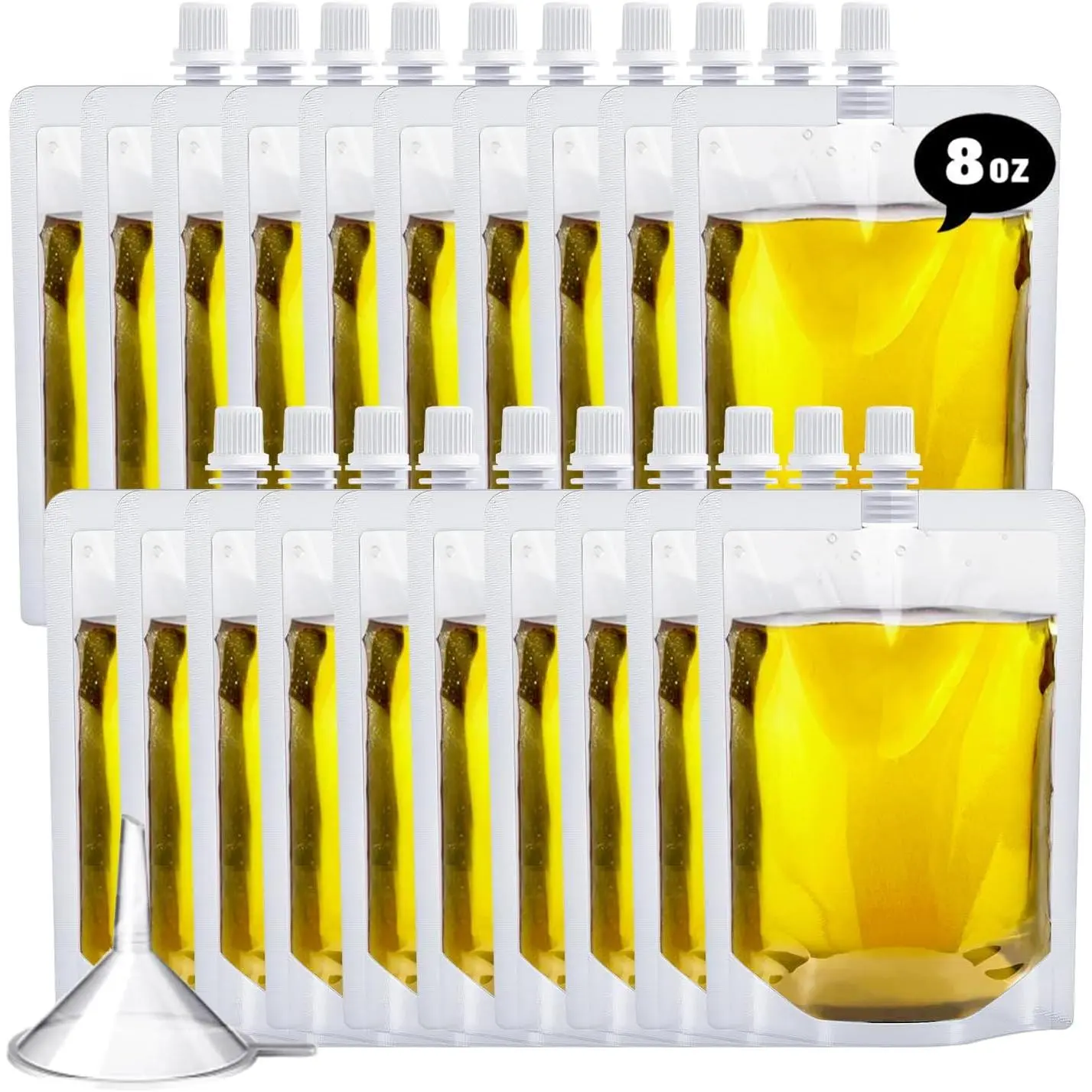 20 Pcs Reusable 8OZ Cruise Plastic Flask Kit - Flasks for Travel  Outdoor Sports Concerts &amp; Events