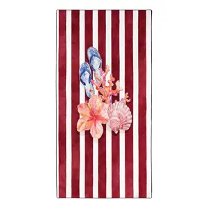 Coral Shells Beach Towel, Microfiber Sand Free & Quick Dry, Lightweight Towers for Pool Camping Beach Travel Vacation