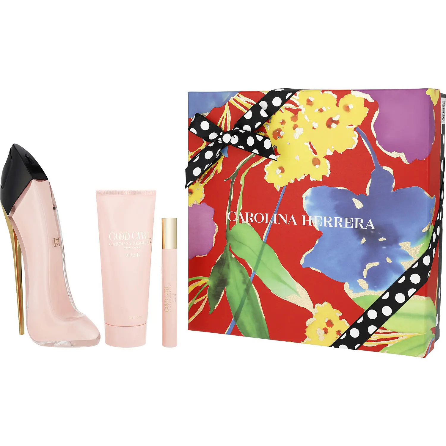 Ch Good Girl Blush Set-Eau De Parfum Spray 2.7 Oz & Body Lotion 3.4 Oz & Eau De Parfum Spray 0.34 Oz Mini For Women