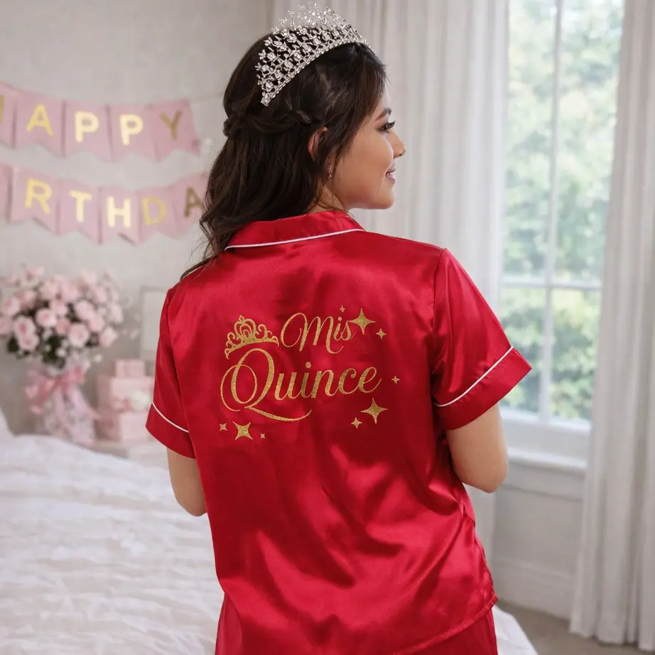 Miss Quince Satin Pajama – Quinceañera Getting Ready Outfit