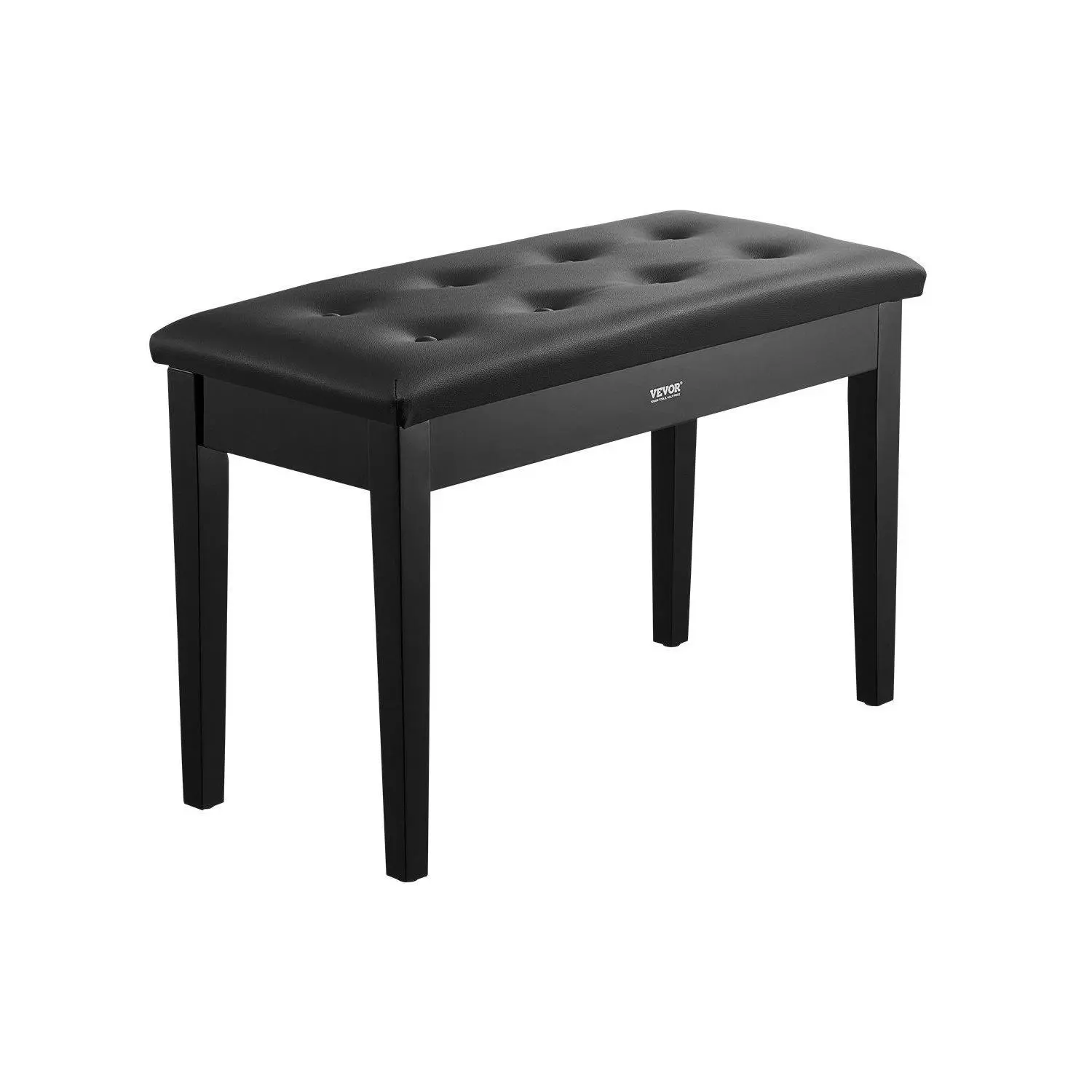 【Summerfinds】Upholstered Stool with Storage - Wooden Duet Piano Keyboard Bench, Soft Leather Padded Chair, High-Density Sponge, 400lbs Capacity, Durable & Wear-Resistant Coating, Vanity Bookcase Stool, Home