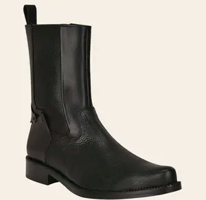 Franco Cuadra Mens Deer Ankle Boot w/ Zipper - Black FC659