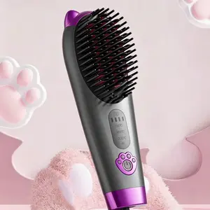 Wireless Negative Ion Straightening Brush, Portable Cordless Heated Comb, Long-Lasting Battery, Gentle Heat Styling for All Hair Types
