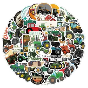 60 pcs Agriculture Tractor Farmers Mix Stickers Decals for Laptops Phones Phone Case Scooter Consoles Walls Luggage Case Books Journal Notebook Craft Project Party Decoration