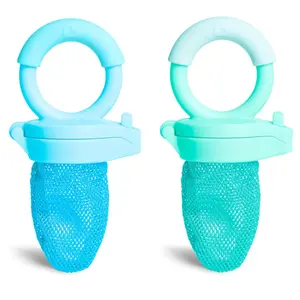 Baby Feeder for Fresh Food and Fruit, 2 Pack, Blue/Mint