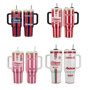 Chivas Guadalajara Tumbler 40oz with Handle, 40oz Cup Soccer Club Inspired Travel Mug Fan Drinkware Gift, Sport Fan Gift