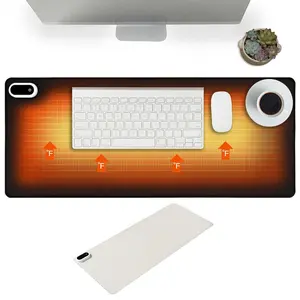 UNIQNOVA Heated Desk Pad Mouse Keyboard Mat 31.5" x 13" Desk Warmer with 5 Heat Levels & Auto Shut-Off Ideal for Office Home Electronic Gaming