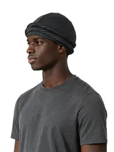 Men's Satin-Like Lining Halo Headscarf, Pre-Tied Skull Cap for Hair Protection, Comfortable and Breathable, Ideal for Sports and Sleep