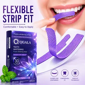 Purple Teeth Whitening Strips 7/28  smile glow Whitening Sessions - Safe for Enamel - Non Sensitive Teeth Whitening - Peroxide-Free 28 Strips, Mint outdoorfun