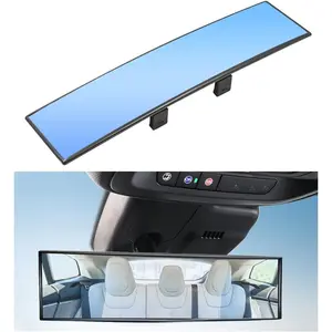 Car Rearview Mirror, 12 Inch Anti-Glare Panoramic Convex Rear View Mirror, Automotive Interior Extended Clip-on Wide Angle Rearview Mirror, Universal SUV Truck Car Accessories