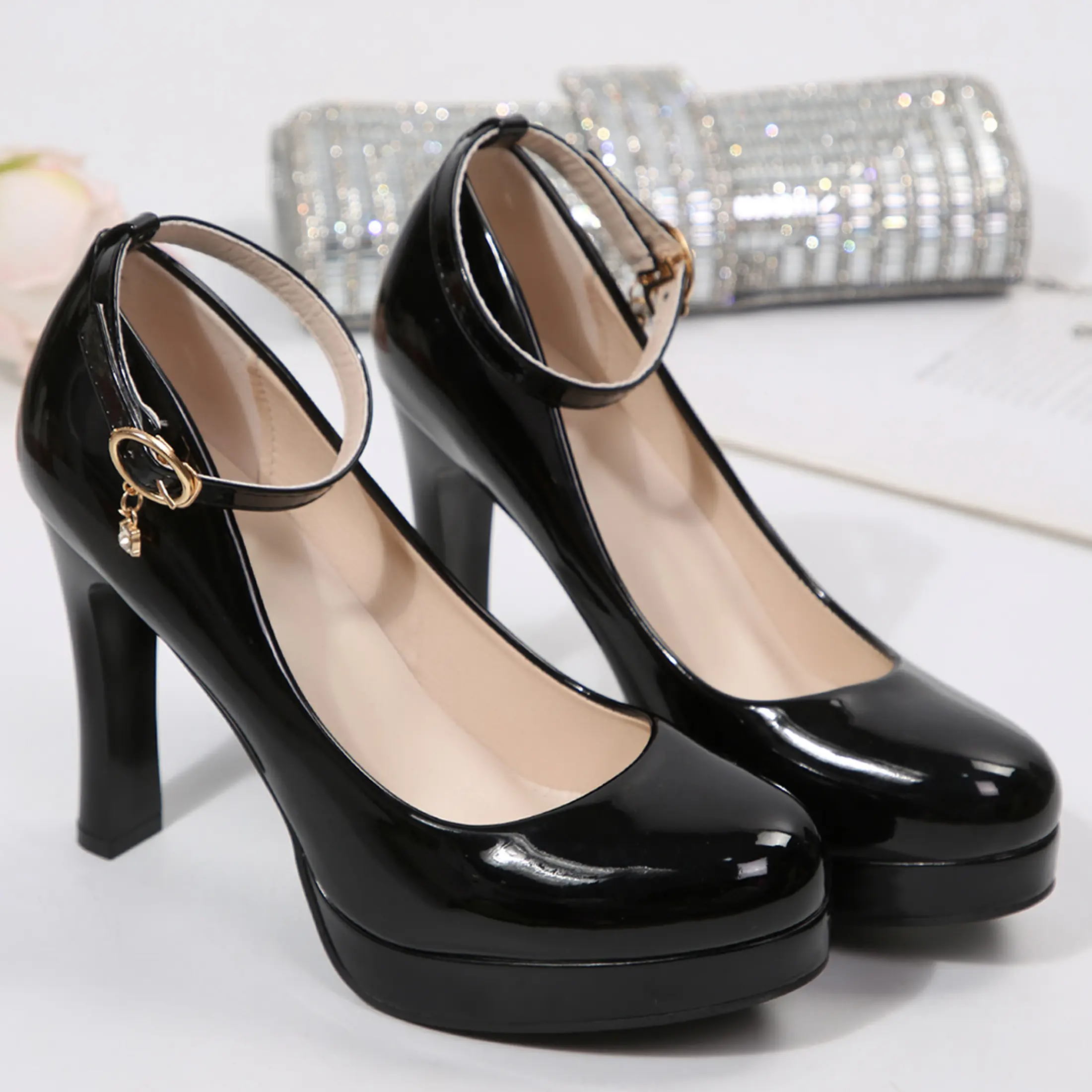 knee length dresses for ladies Women's Galanti Leather Dress Sandals - Black Leather main image 0