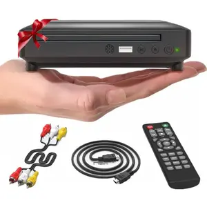 Mini  DVD Player, CD Players for , DVD Players for TV, HDMI and RCA  Included, Up-Convert to  1080p,  Region, Breakpoint Memory, Built-in PAL/NTSC, USB 2.0