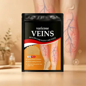 Varicose Vein Care -12pcs, Leg Pain ReliefPatch for Varicose Veins, Blood Clots,Protrusion Cold Compress Venous Health,Herbal Skin Care for Legs & Feet