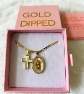 Mother Of Pearl Inspired Mother Mary & Cross Combo