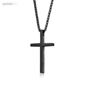 Men's Stainless Steel Cross Pendant Necklace Minimalist Fashion Hypoallergenic Jewelry Trendy Casual Neck Chain Stylish Accessory Gift for Men Teens Students Birthday Daily Party Street Casual Wear