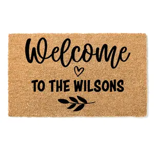 Custom Name Doormat , Personalized Welcome Mat Gift , Personalized Coir Doormat , Custom Home Entry Rug , Custom Text Door Mat , Funny & Unique Entryway Gift, Personalized Front Door Mat , Custom Family Gift , Customized Doormat