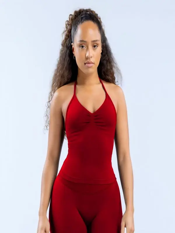 【WITH LOGO】 DFYNE Longline Strappy Top  Shorts Set - Seamless shaping design, hip-lifting design, women's sportswear set, suitable for various occasions such as , fitness, cycling, hiking, running, sports, and outdoor leisure athletic activewear yoga gym