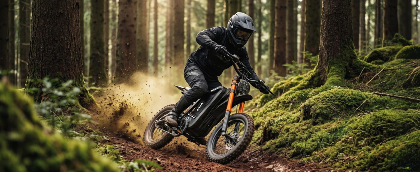 Electric Dirt Bike for Adults, 2500W Peak Motor, 40 MPH Top Speed, 60V 30Ah Battery, 100 mi Range, NFC Keyless Unlock, Dual Hydraulic Brakes, Full Suspension